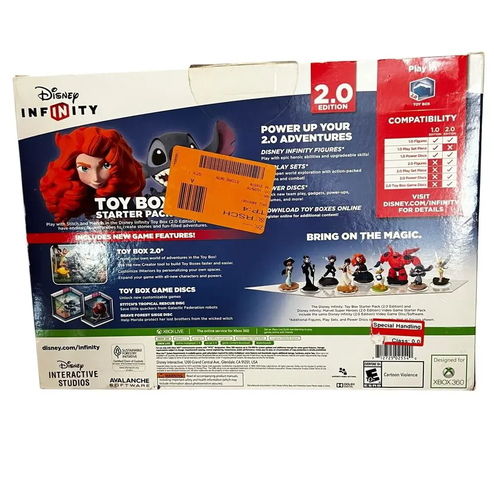 Disney INFINITY 2.0 Toy Box Starter Pack Lilo and stitch Merida X-box 360 NEW